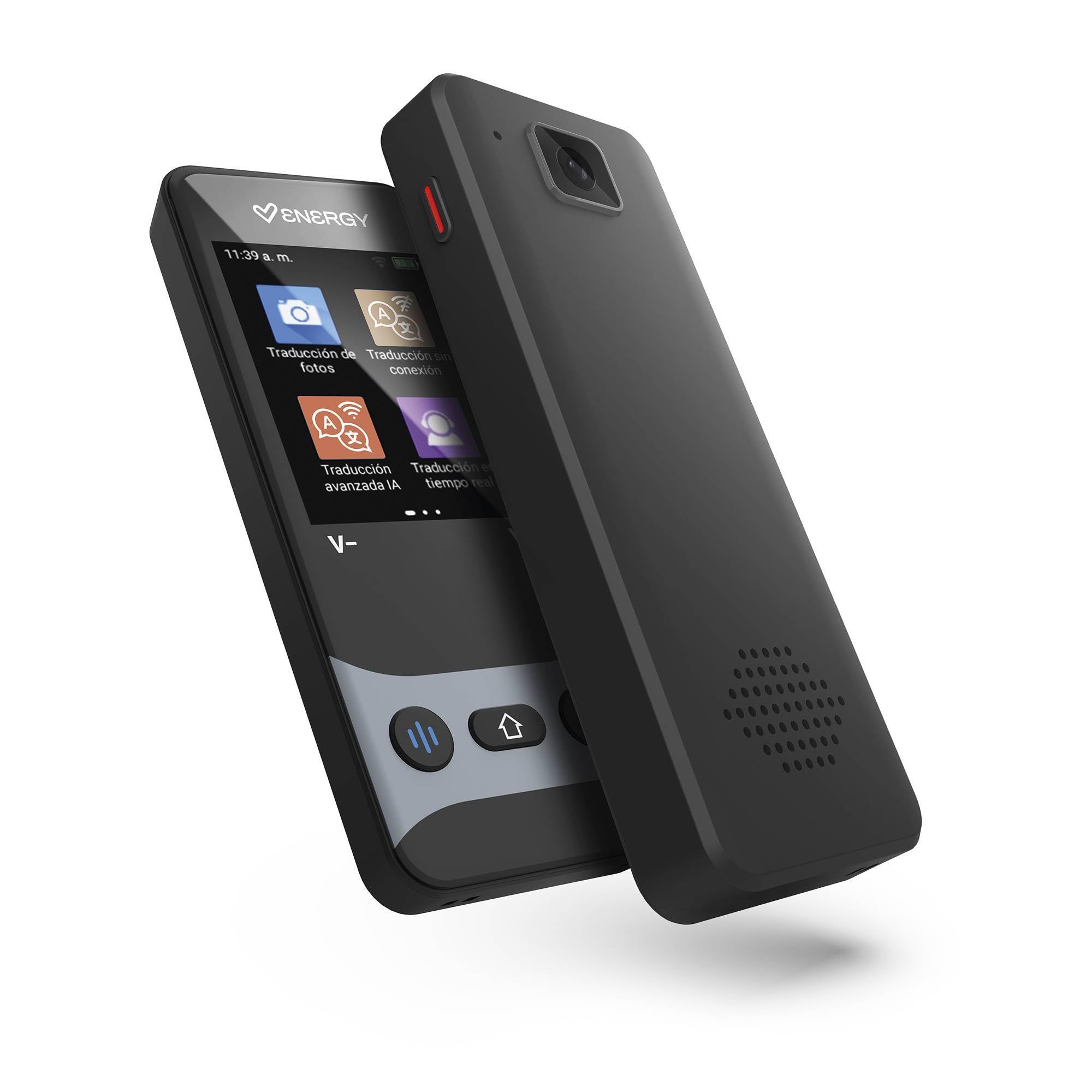 Energy Sistem AI Translator Traduttore Simultaneo Vocale Istantaneo Multilingue Portatile AI Translator Offline 160 Lingue 21 Senza Internet Traduzione Fotografica 5MP Schermo 2W Batteria 1500mAh