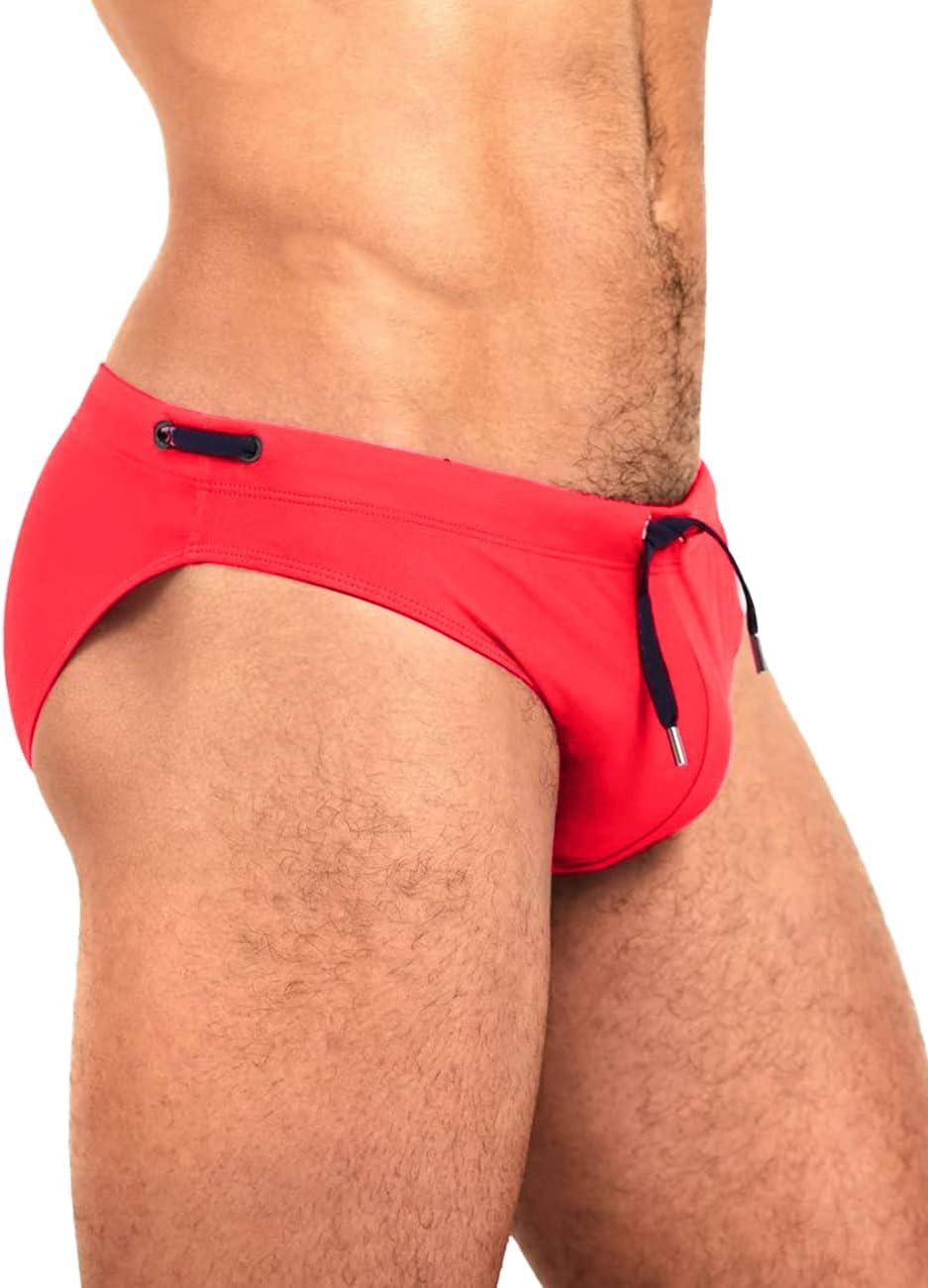 MIZOK Men's Swimwear Bikini Swimming Briefs Drawstring Swimsuits Board Surf Shorts Trunks - Image 2