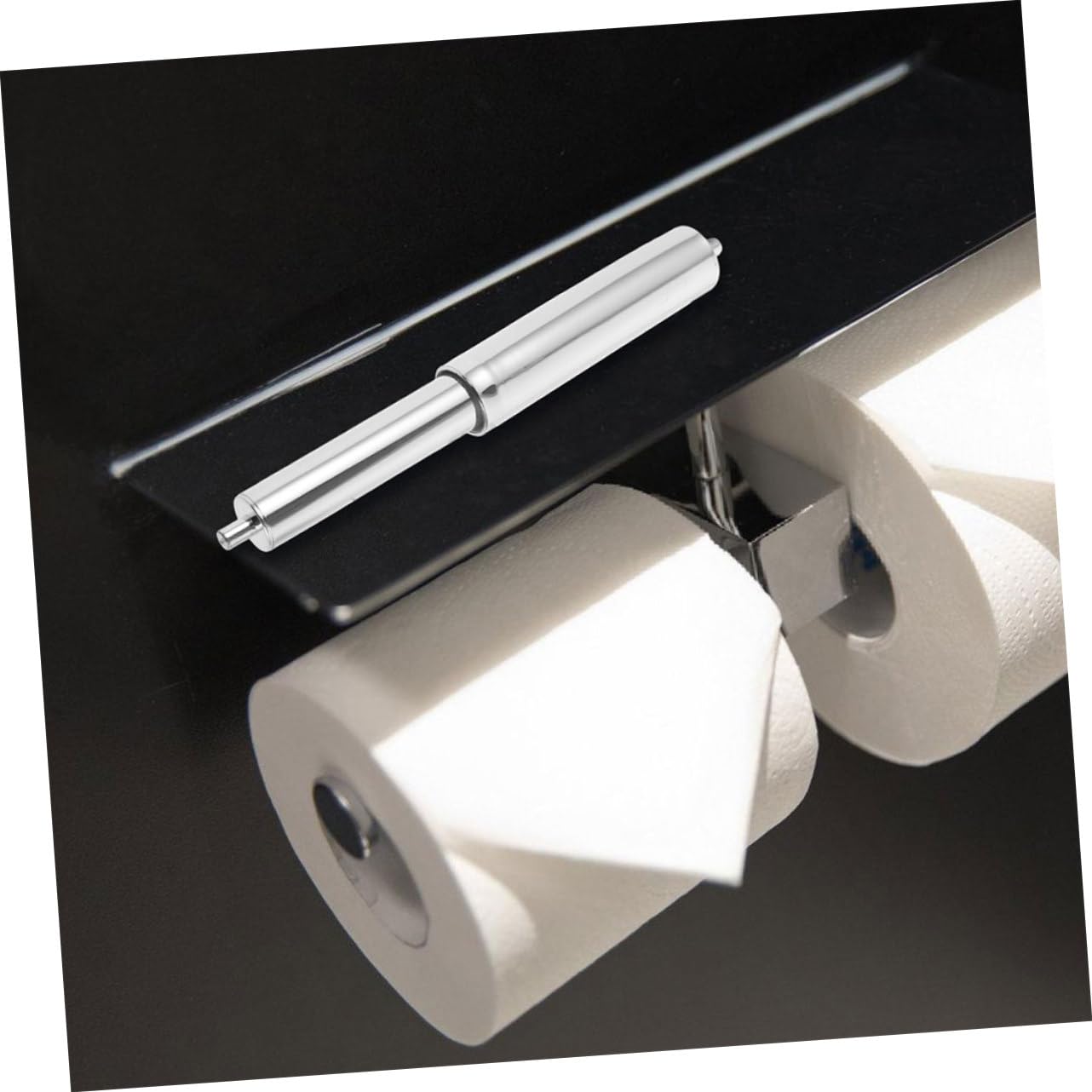 Set 4 Pezzi Portarotolo di Carta Igienica Rullo di Ricambio Retrattile in Pp Facile da Usare, Accessori per Bagno per Case e Hotel
