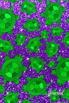 Journal : Faux Purple Glitter Sea Turtle Notebook