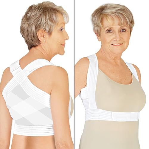 Miniatura 3 de Collections Etc Soporte de postura ligero sin sudor, blanco, medianogrande, fabricado en los Estados Unidos