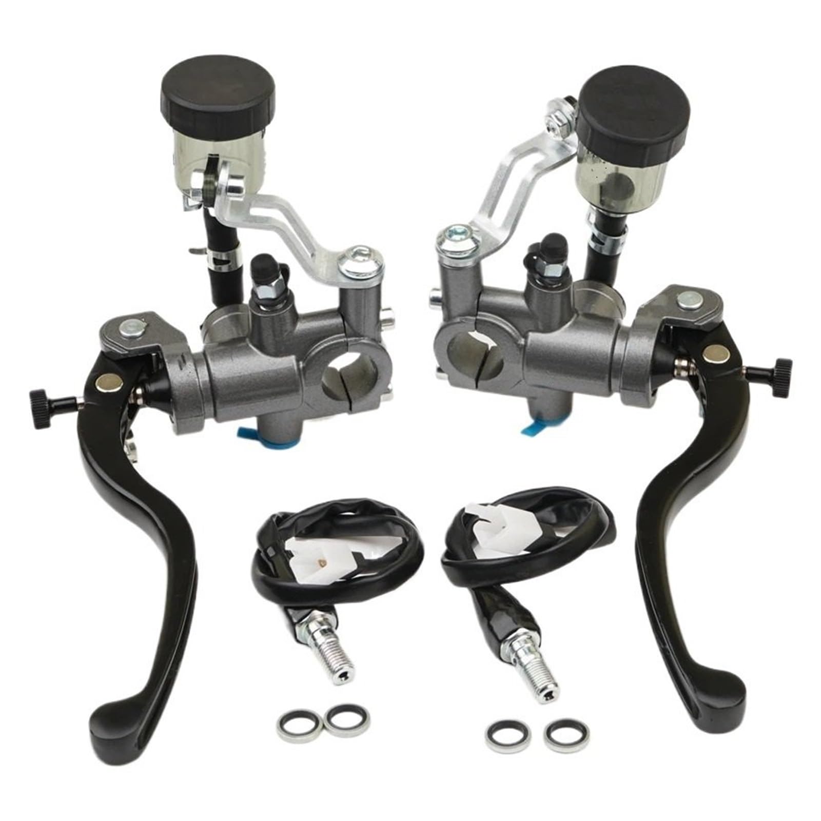 Tarcza hamulcowa Pasuje do Kawasaki | 17,5mm hamulec PX1 dźwignia hamulca motocykla sprzęgło pompy promieniowy cylinder główny 7/8 "22mm(A pair of titanium)