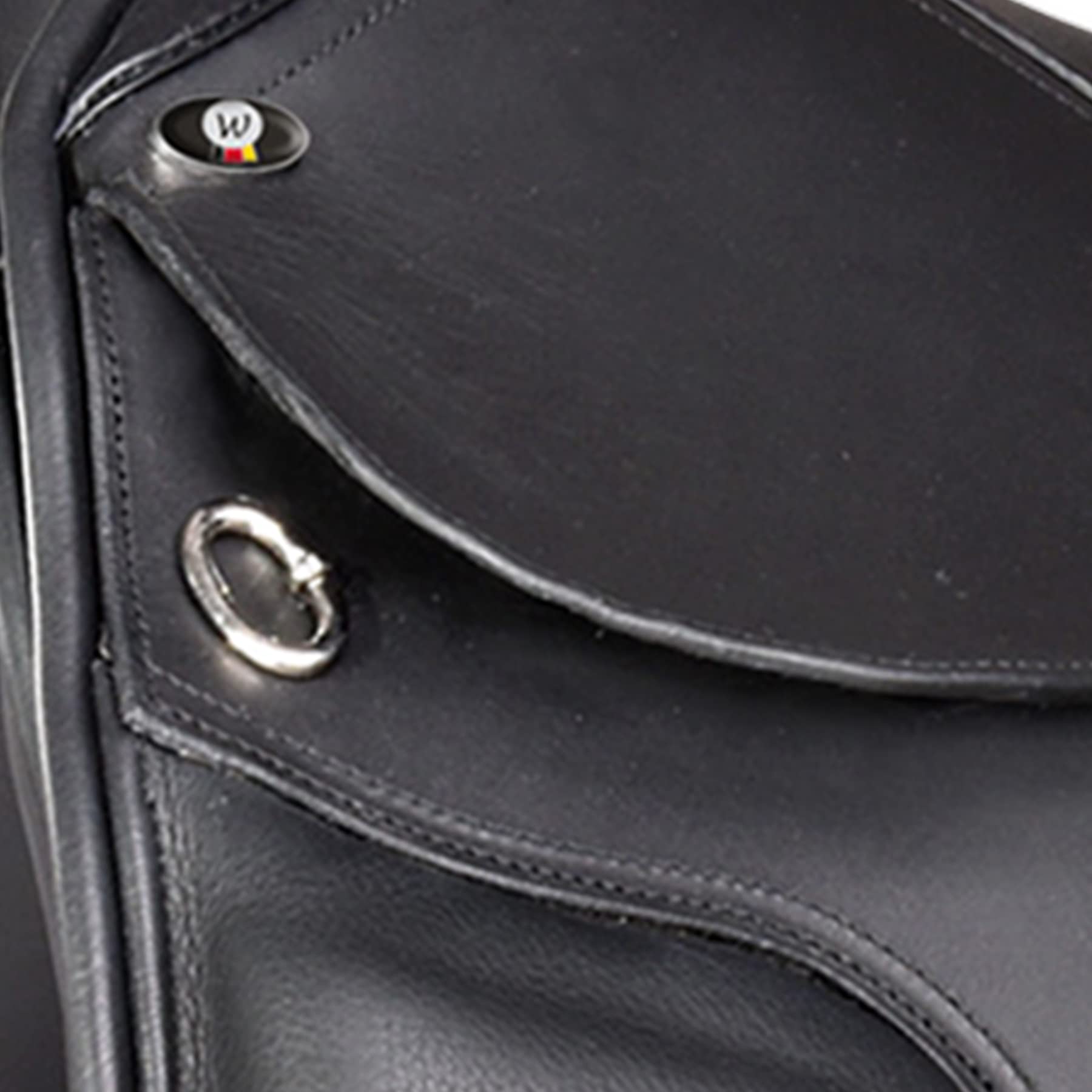 WALDHAUSEN Sillín de doma Premium, piel, 17,5''/44 cm, negro