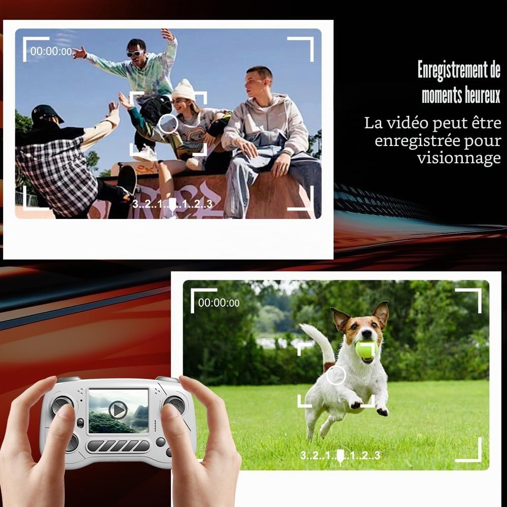 Voiture Télécommandée avec 1080p Caméra,Crawler Truck Télécommande avec écran,Jeux Extérieur Fonction de Conversation en Mode Vocal,Peut Prendre des Photos et des vidéos,pour Adultes et Enfants