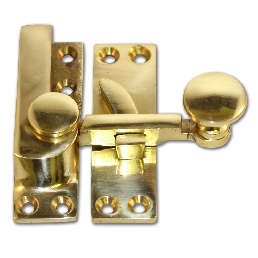 Brass 'Arm' Sash Window Fastener (Pack of 1)