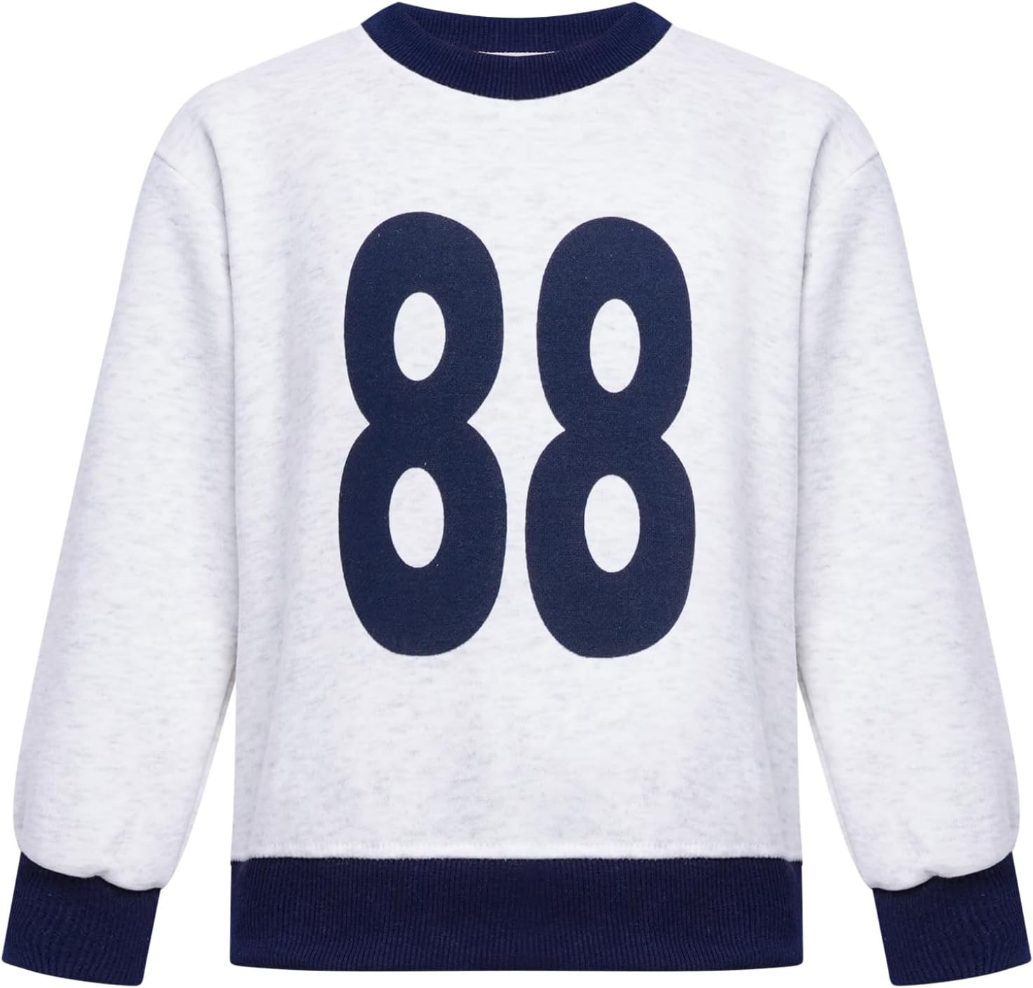 Kids Girls Casual Number Print Tracksuit Long Sleeve Sweatshirt with Elastic Waist Pants Activewear