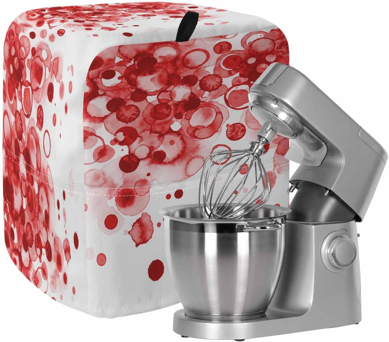 Sage Green Gradient Stand Mixer Cover with Storage Pocket, Waterproof Kitchen Mixer Covers, Abstract Polka Dots Vintage Modern Art Kitchen Appliance Dust Cover Compatible with 5-8 Quart Mixers