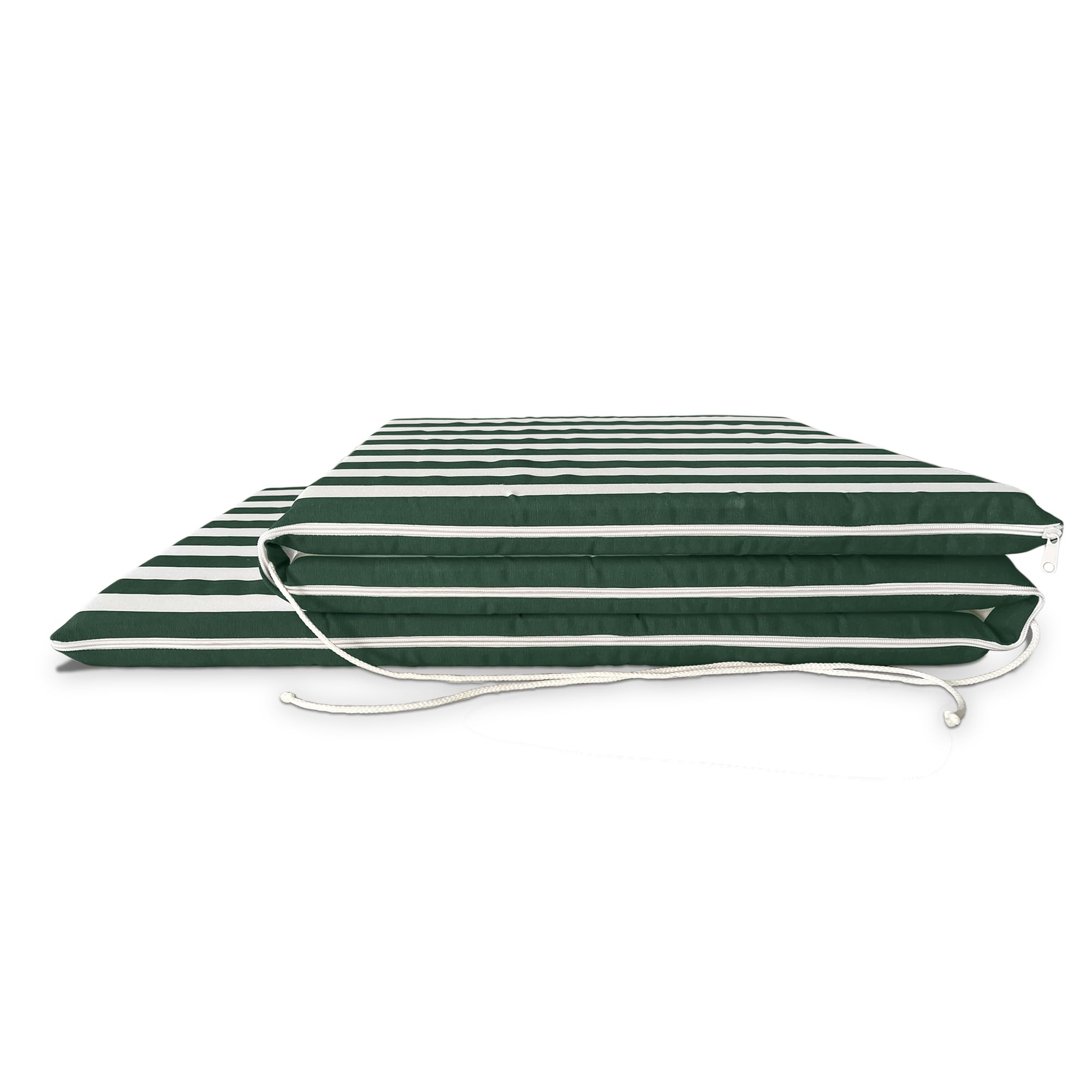 Coj’n Acolchado para Tumbona, Fabricado en 100% Algod—n, 190 x 60 x 4,5 cm (Verde)