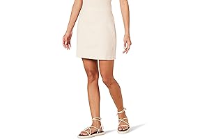 Flattering A-Line Ponte Pull-On Cream Skirt for Women