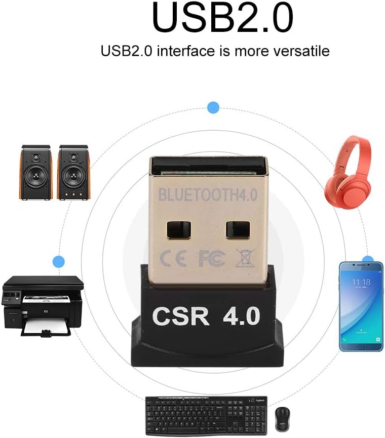 Bluetooth Adapter,CSR4.0 Mini USB Bluetooth Adapter Wiress Dongles Receiver for Mouse Keyboard Headset,etc.