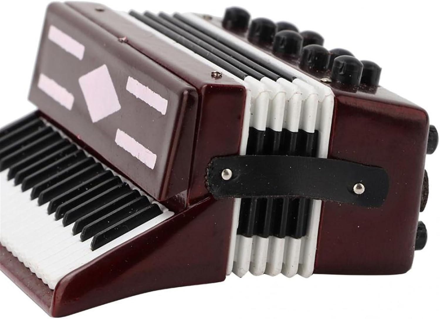 楽器の家の装飾 6 センチメートル赤ミニチュア木製アコーディオンモデル繊細なギフトボックスホームルームの装飾飾り 家庭用楽器の装飾品