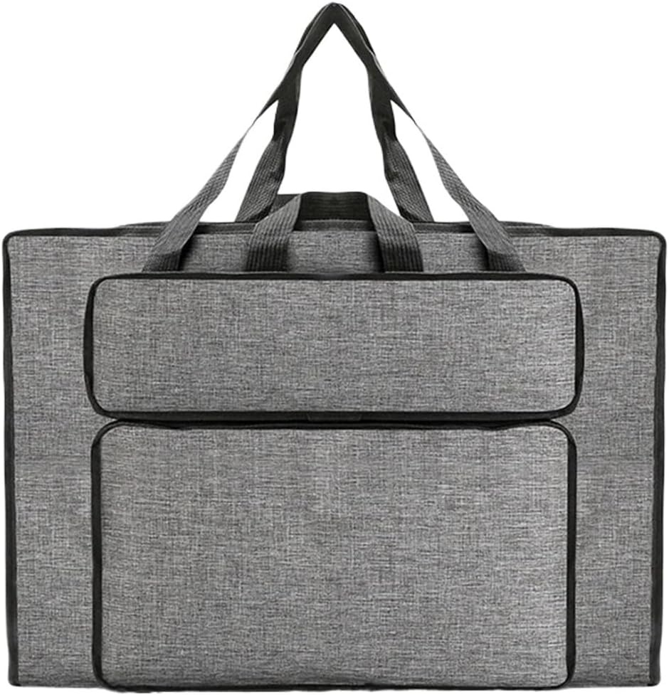 Art Portfolio Bag 8K/4K Waterproof Nylon Drawing Bag Simple Painting Board Bag Artist Students Sketching Tools Art Set Art Supplies for Artwork, Poster(4K-Grey)