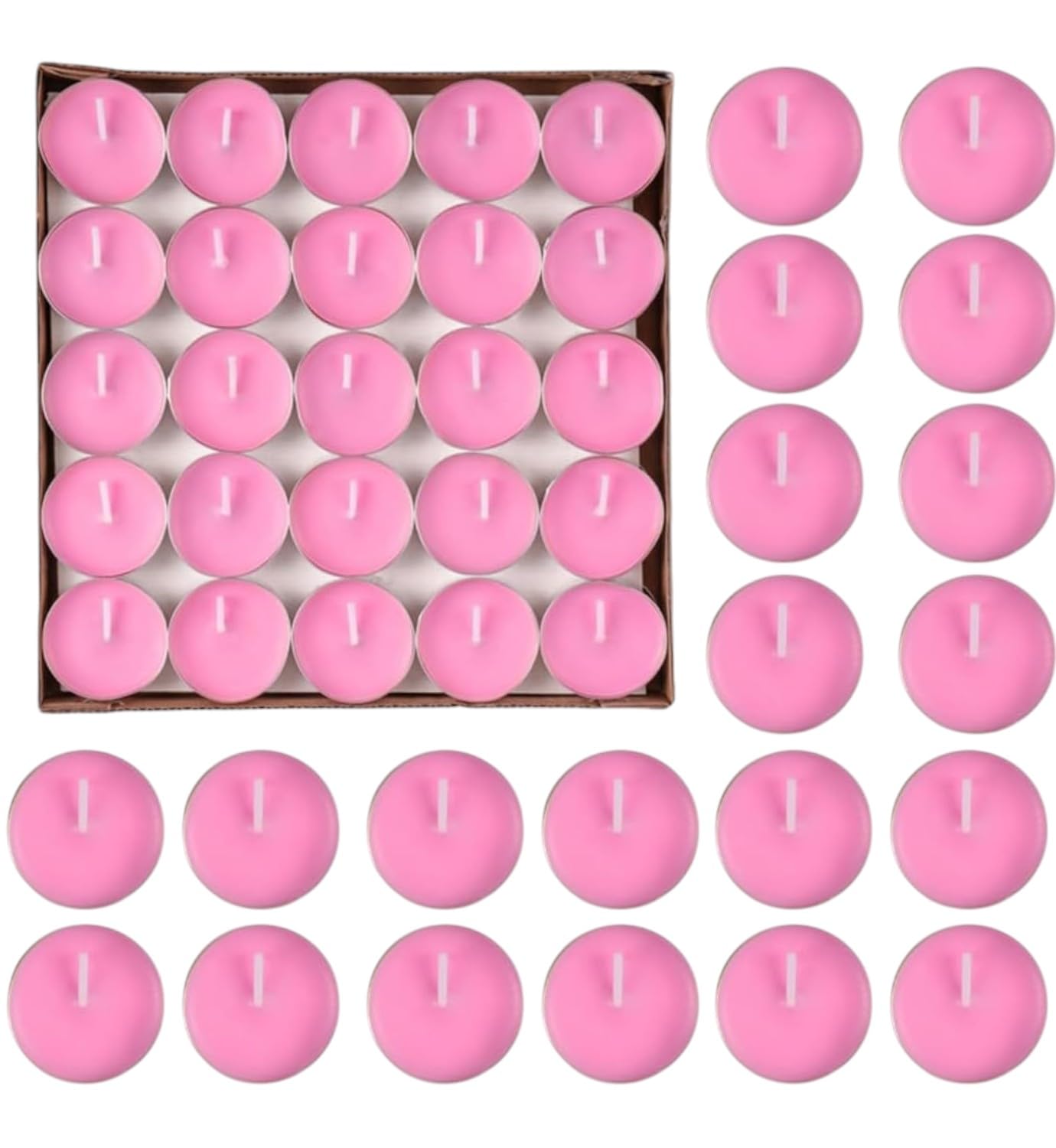 MOMENT 50 Pack Tea Lights Candles, Tealight Candles,White Smokeless Dripless Long Lasting Tea Light Candles, Tea Candles for Weddings Party ShabbatHome Decorative Tealights