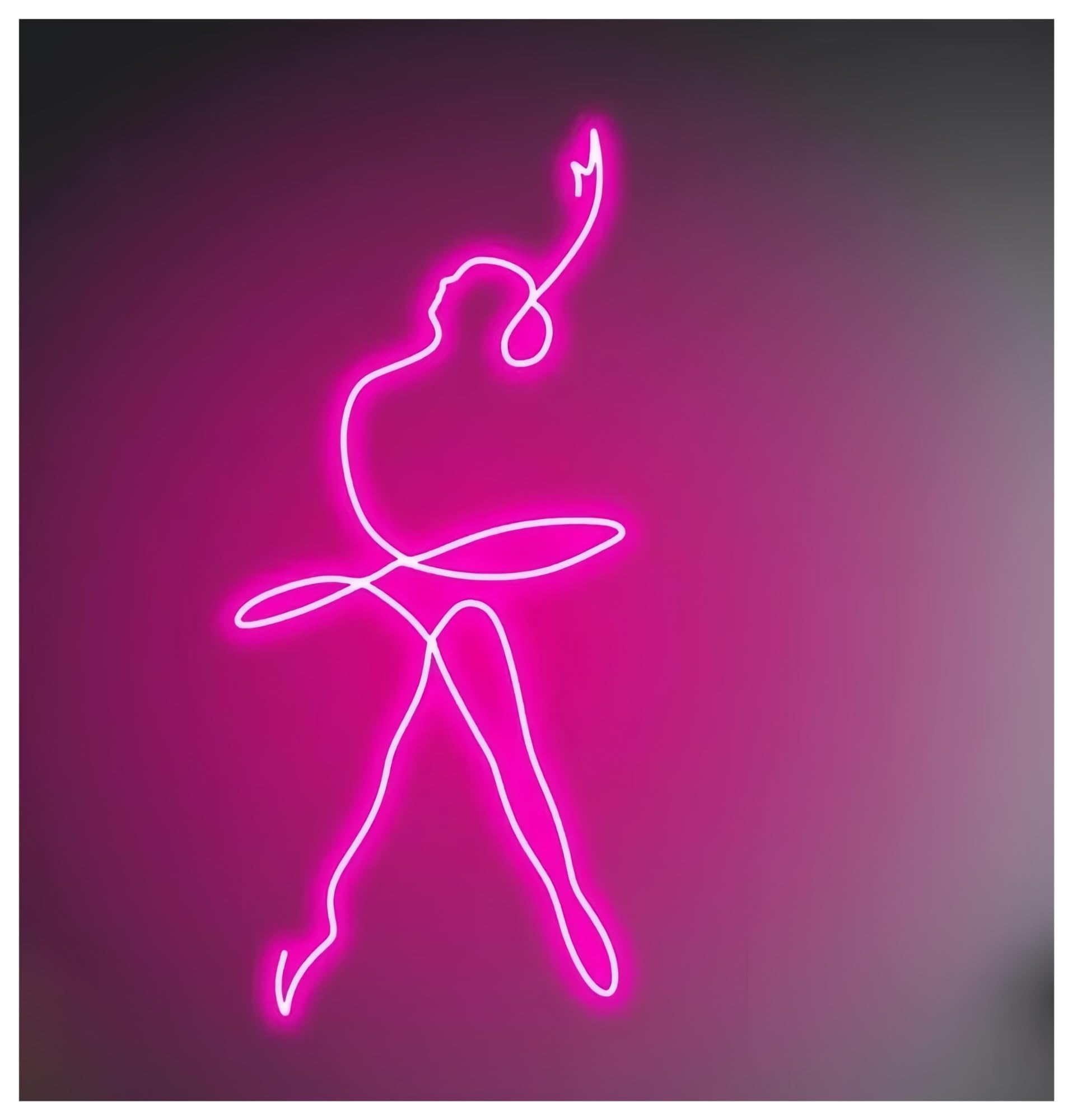 SHOUXI Sign Lamp Ballerina Dance Neon Sign, Club Wall Decor, Sport Home for Dance Lover(Pink,50cm)