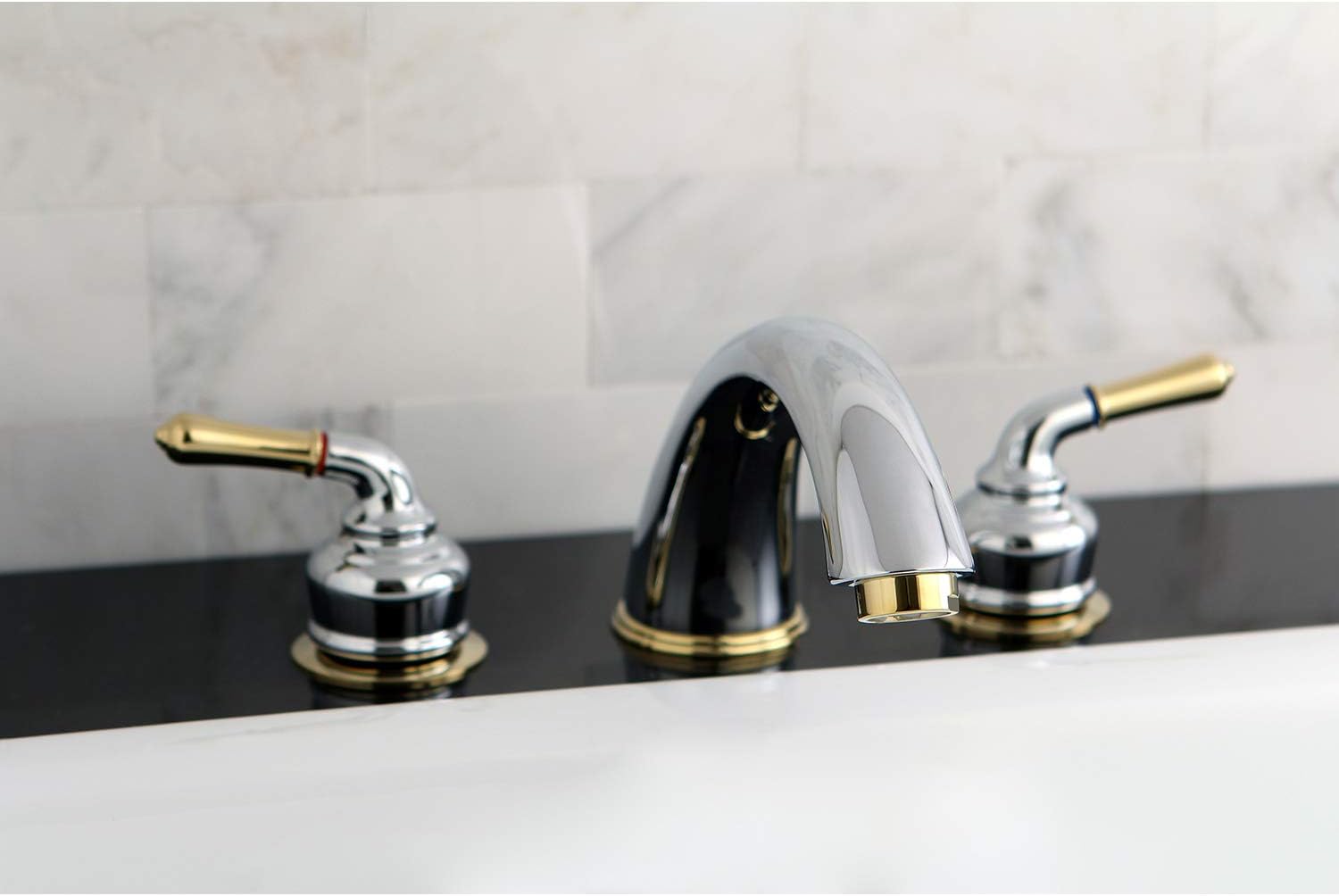 Black Friday - 70% OFF Kingston Brass KC364 Magellan Roman Tub Faucet, 8-Inch Adjustable Center, Polished Chrome/Polished Brass Buy 2 get 3 Kingston Brass KC364 Magellan Roman Tub Faucet, 8-Inch Adjustable Center, Polished Chrome/Polished Brass
