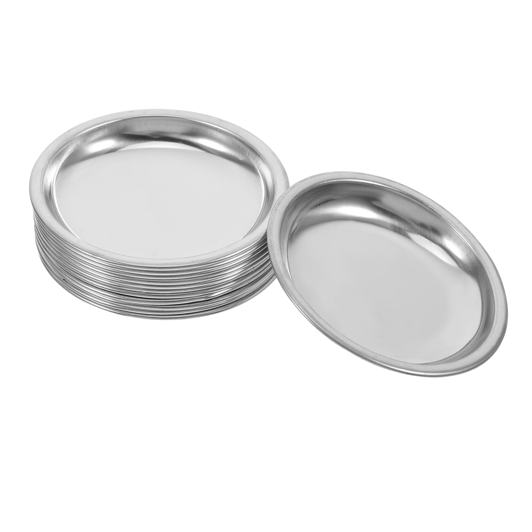 FUNOMOCYA Stainless Steel Tea Bag Saucer Set 12pcs Coasters for Tea Bags Tea Ceremony Tray Drip- Storage