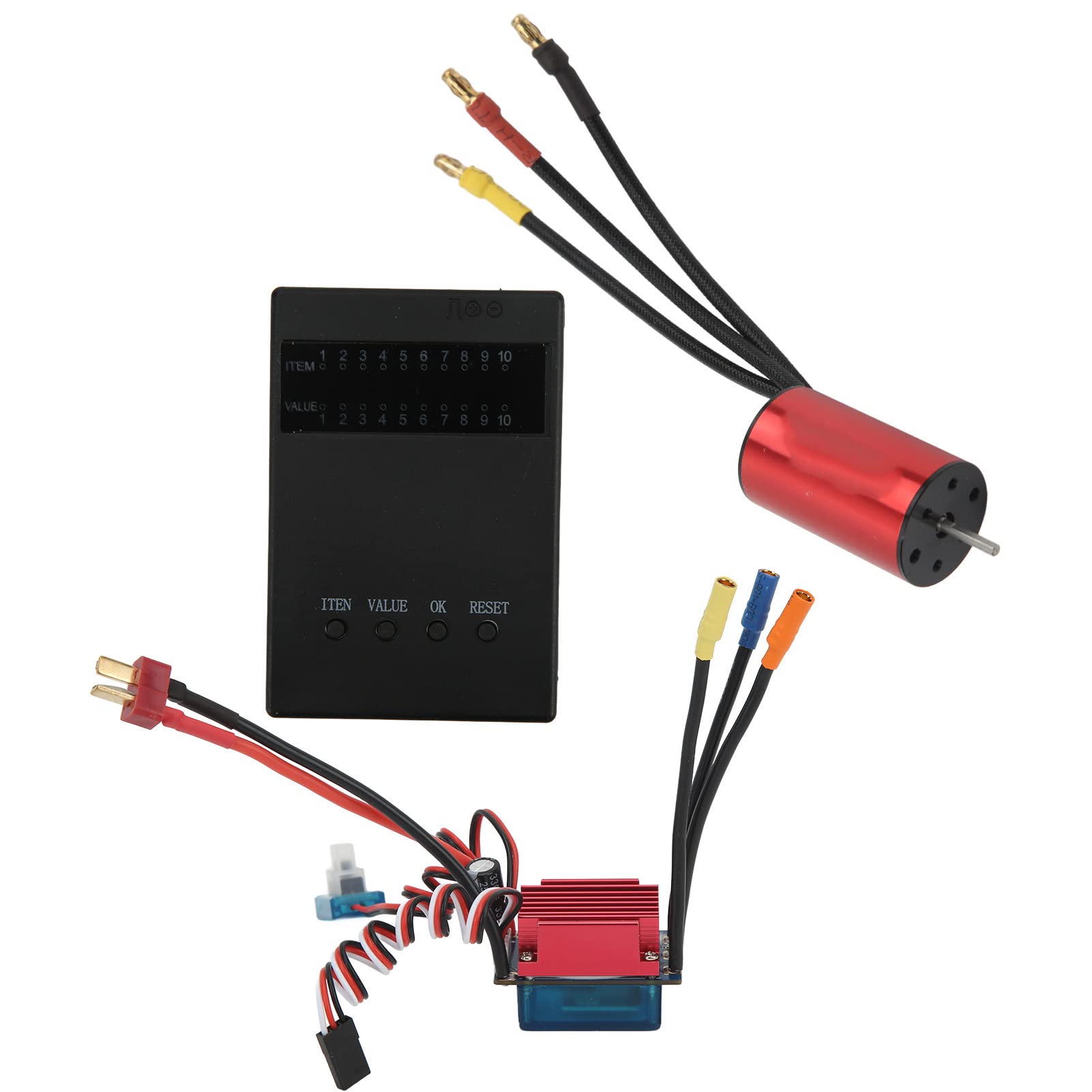RC Brushless Motor ESC Combo, Multi-Protection RC Brushless Motor Kit, 1/16 RC con Tarjeta de Programación