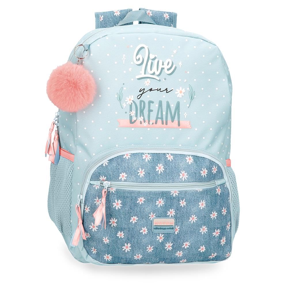 MOVOM Live your dreams mochilas, mochilas escolares, mochilas infantiles, Incluye pompon decorativo, varios compartimentos de Joumma Bags