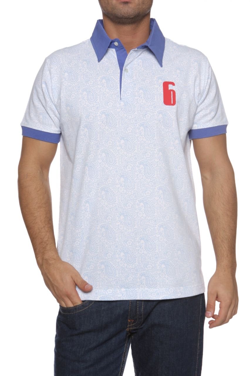 Alpha by Massimo Rebecchi Polo Shirt FLORAL, Color: White