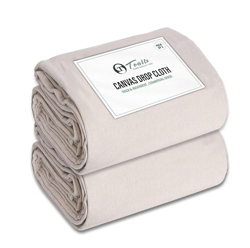 TOALLA_DROPCLOTH_9X12_Natural (Size 9 x 12- Pack of 2) Pure Cotton