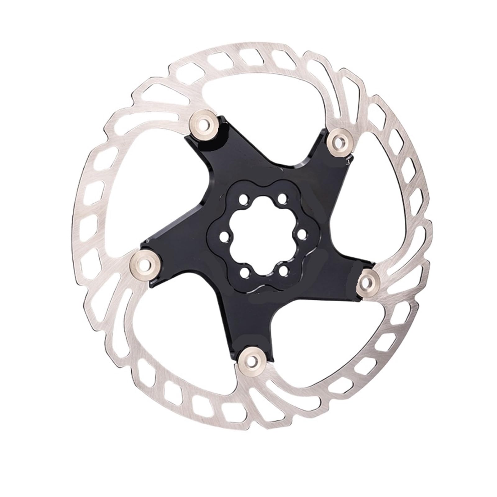Schwimmende Bremsscheibe Fahrrad-Scheibenbremse, schwimmender Rotor, 6-Loch, 203 mm, 180, 160, hochfester Stahl, passend for alle Bremsbeläge for MTB, Rennrad(203mm Black)