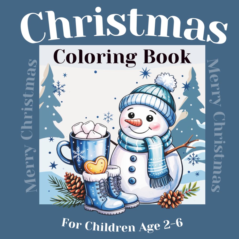Simple Christmas Coloring Book for Kids age 2-6: Easy Coloring Book for children | Large Coloring Pages for Toddlers and Preschoolers