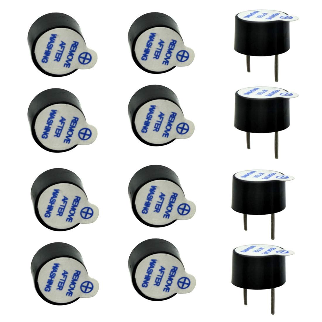 bnafes QMseller Super Loud 5V Active Alarm Buzzer Beeper Tracker 9X5.5mm for FPV Racing Drone RC Quadcopter PDB Flight Control (12 PCS)