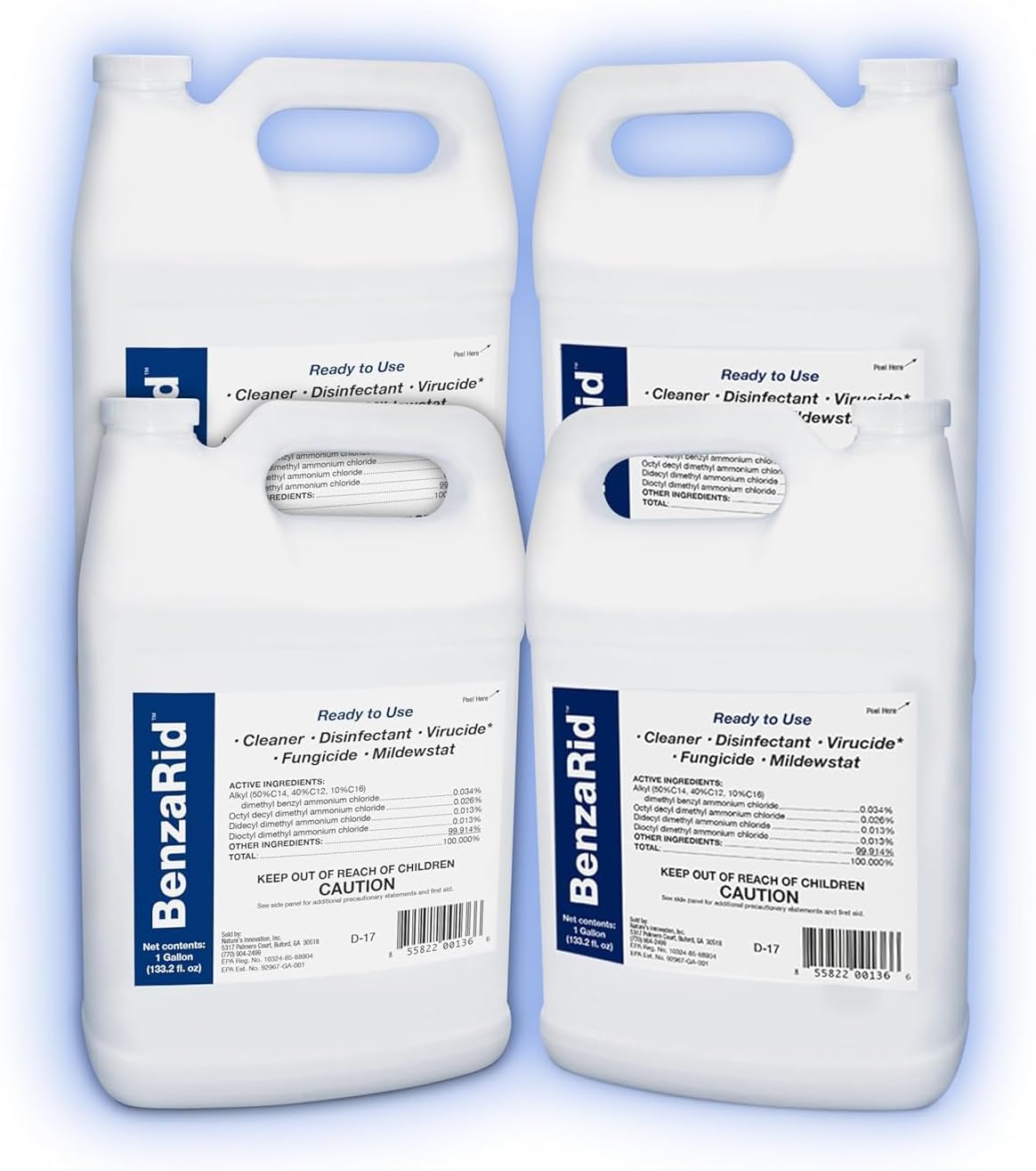BenzaRid (4) 1 Gal. Disinfectant Spray Pack