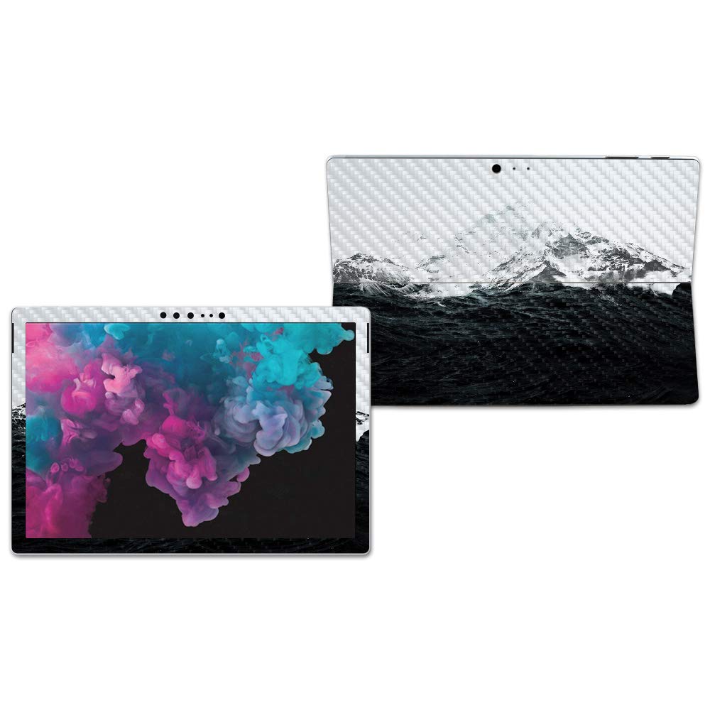 MightySkins Carbon Fiber Skin for Microsoft Surface Pro 6 - Mountain Waves | Protective, Durable Textured Carbon Fiber Finish | Easy to Apply, Remove, and Change Styles | Made in The USA