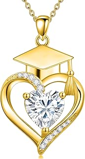 Midari 18K Yellow Gold Graduation Gifts for Her Graduation Pendant Class of 2026 Necklace Birthstone Graduation Necklaces High School College Graduation Jewelry for Her 2025