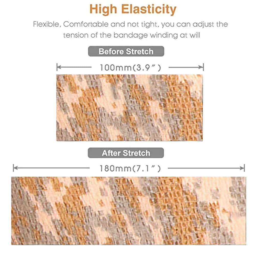 Nastro Mimetico Elastico Autoadesivo - 5 Rotoli, Per Sport, Campeggio E Avvolgimento Attrezzi - Foto 2
