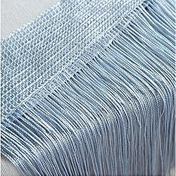 Julias Cortinas Y Persianas Vidillo Plata Cortina, Purpurina Panel Cortina Cadena 100 x 200 cm Plata Gotas de Rocío Blancas/Platas, Cortina de la Puerta, Le Ayudará a Mantener Alejadas Las Indeseadas Moscas (Gris)