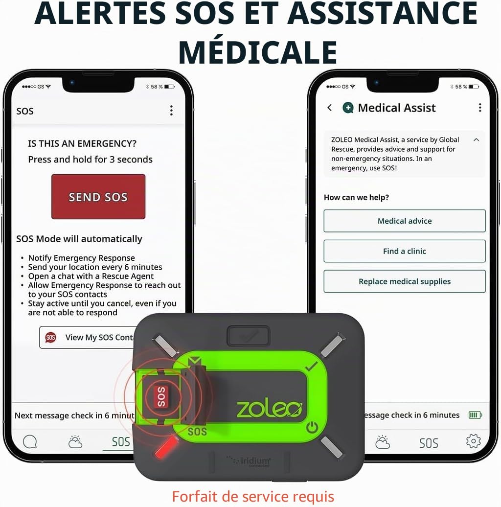 ZOLEO Kit de communication satellite avec support