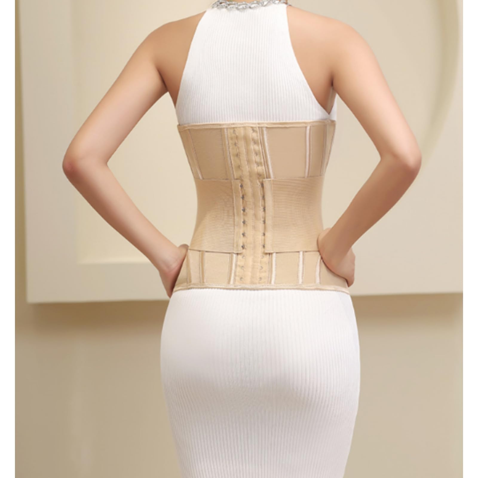 Shapewear Damen Women Waist Trainer Corset Tummy Control Body Shaper Cincher Slimming Girdles Underwear-apriksfarbe-XXS
