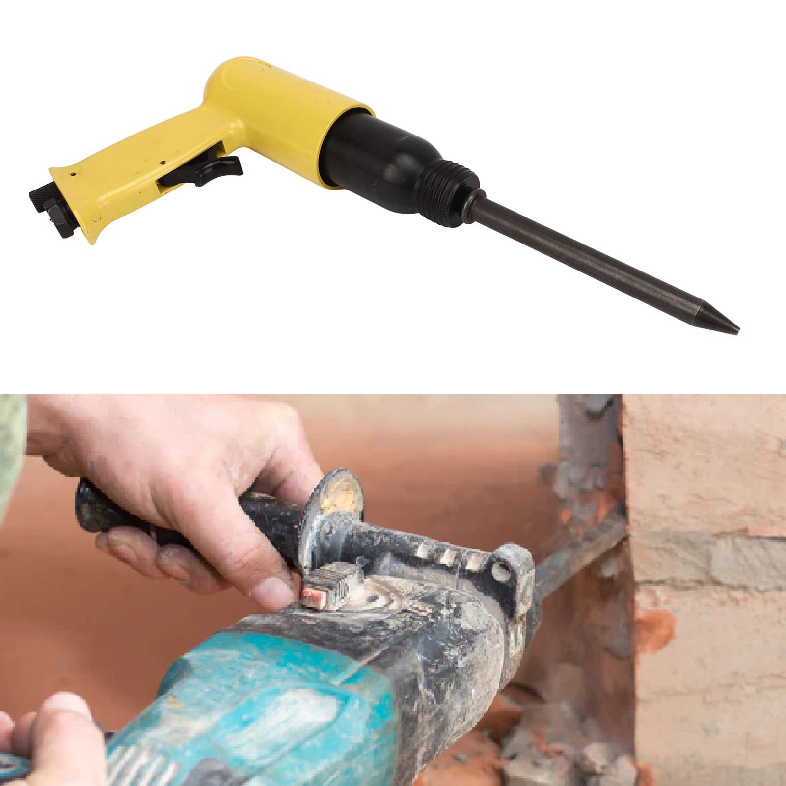 1 Tool Kit 26x17x6 4in Hammer Kit 3000rpm Pneumatic Chisel Scraper Shovel Tools for Removal Wall Notch