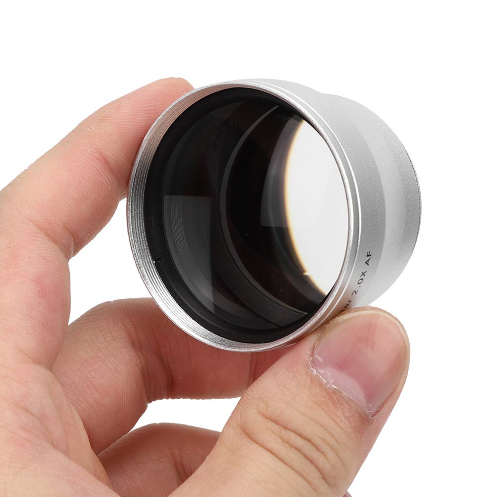 Alliage d'aluminium 40,5 mm Grossissement 2X Téléconvertisseur Universel Téléphoto avec Sacoche pour Tous Les objectifs de caméra à diamètre d'ouverture de 46 mm