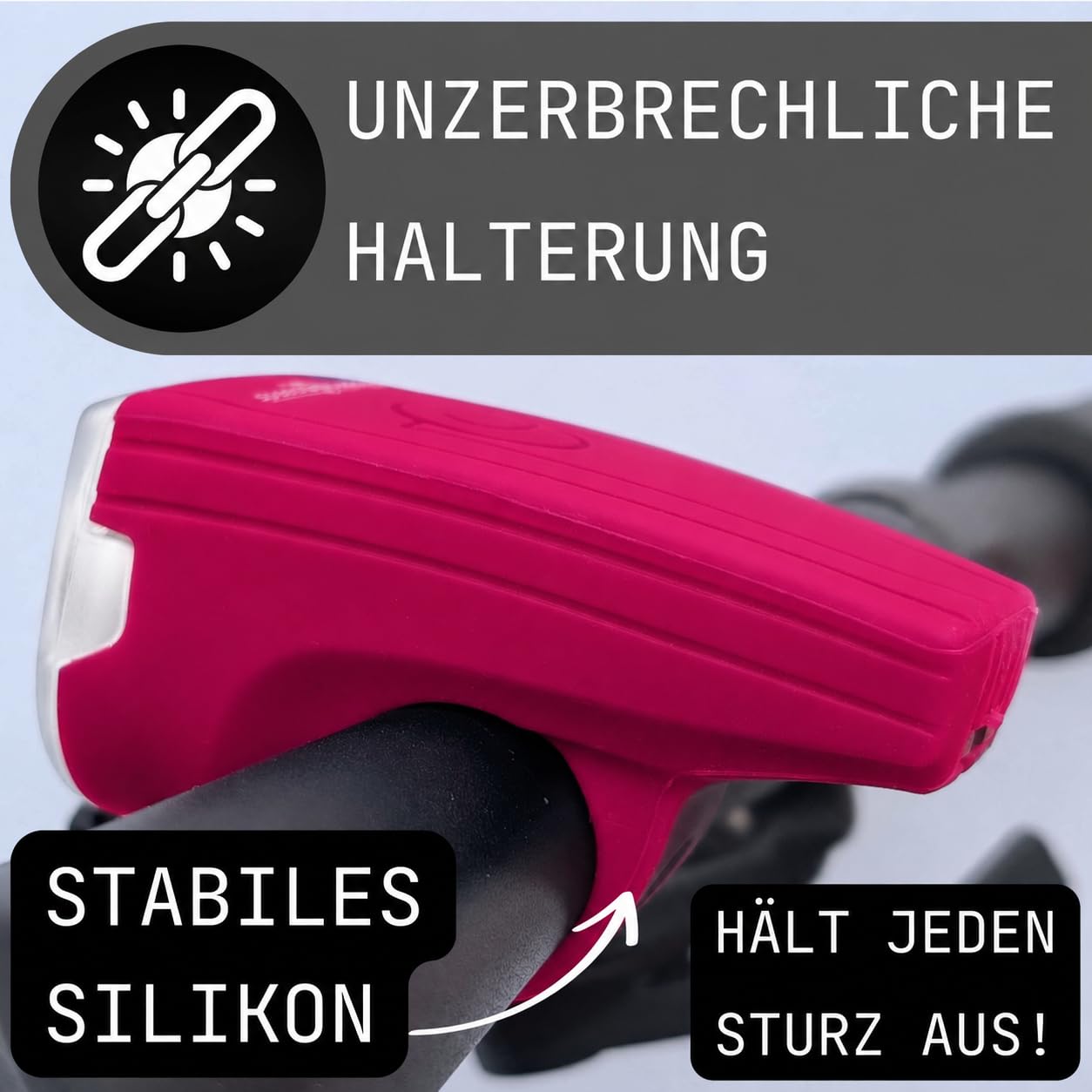 SPEED BUDDIES Phare avant de vélo pour enfant - Homologué StVZO - Rechargeable USB-C - Imperméable et robuste - Longue durée d'éclairage - Lampe de vélo LED pour enfants