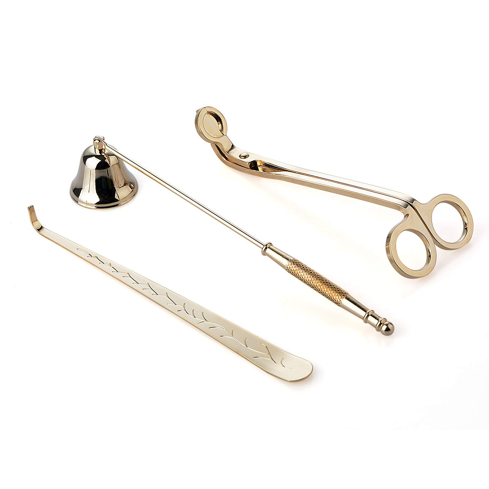 DEDEMCO 3 PCS Candle Accessories Tool Set,Candle Wick Trimmer Candle Wick Dipper Candle Snuffer Candle Care Kit Gift for Candle Lovers