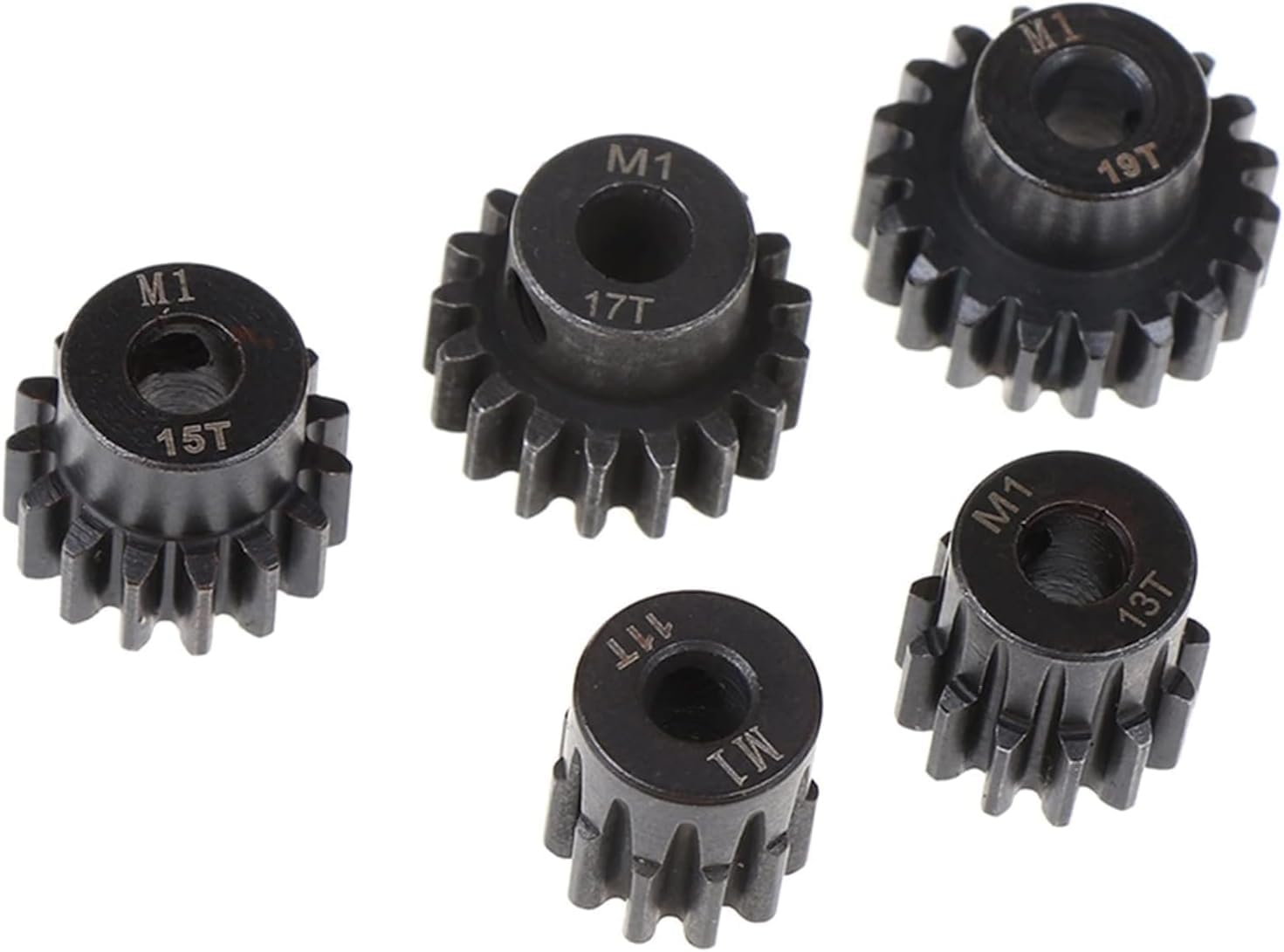 Ritzel, Ritzelmotorgetriebe, Motorritzelzahnräder Zahnrad 2 Stück 1 Modul Ritzelmotorgetriebe 1M 11~30T Stirnradgetriebe 5mm Bohrung Metallgetriebe 1/8 Elektroautomotor Stirnradkegel(1m5mm 15T)
