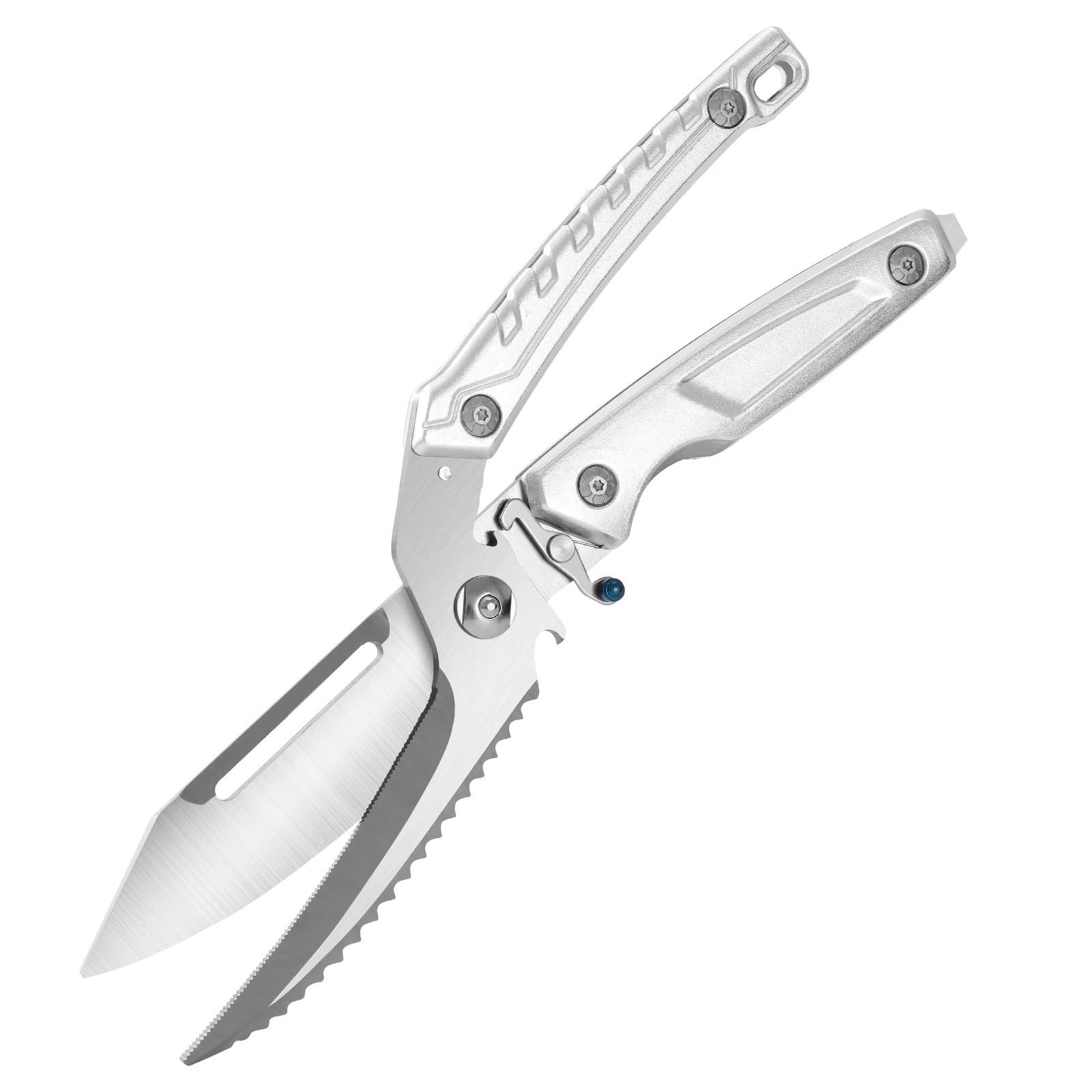 Uoxhfdh Silver Detachable Poultry Shears Food Cutting Heavy Duty Stainless Steel(Silver)