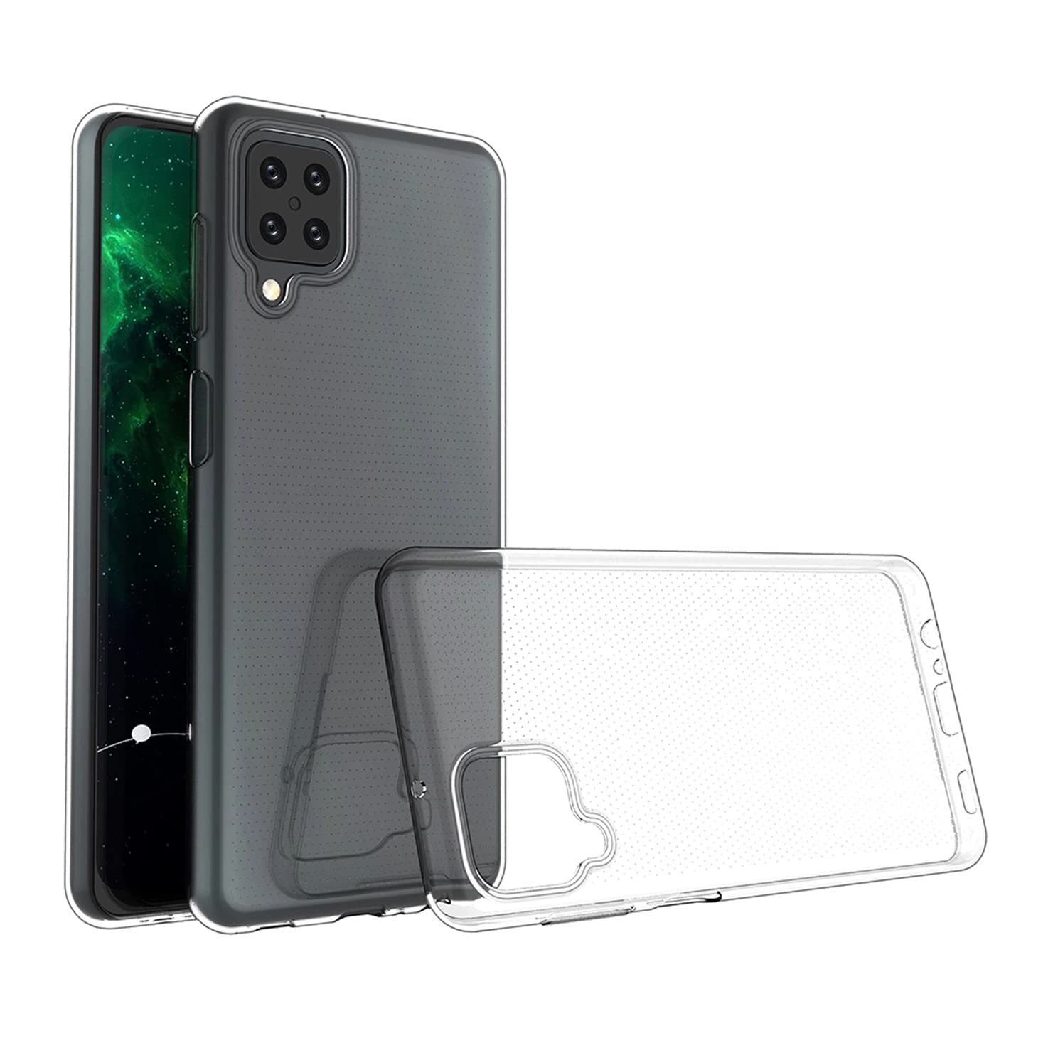 Case Creation Silicon Flexible Shockproof Corner TPU Back Case Cover for Samsung Galaxy M32 4G | Anti Slip - Anti Grip | Premium Design (Transparent Phone Soft TPU case) (B0B1JJBNCS) Amazon Price History, Amazon Price Tracker