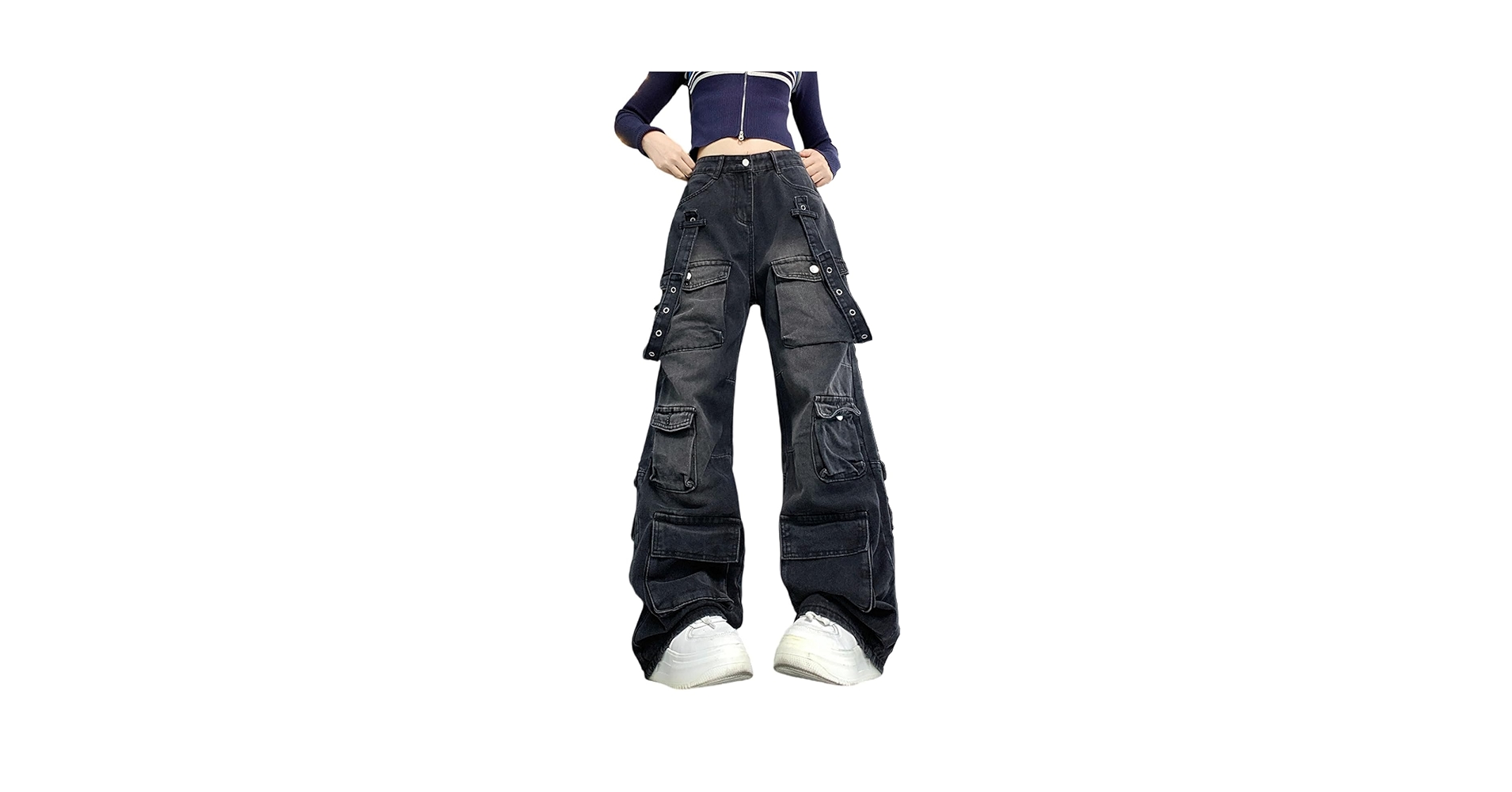 パンツ Fuga crush flare denim pants y2k emo Y2K Flare Pants For Women Low Rise Cargo Pants Retro