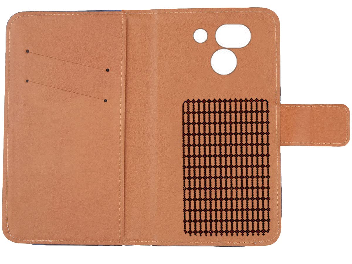 Custodia In Pelle Flip Con Magnetica Per Logicom Le Lunar 6 - Cover Protettiva Portafoglio Blu Cuson
