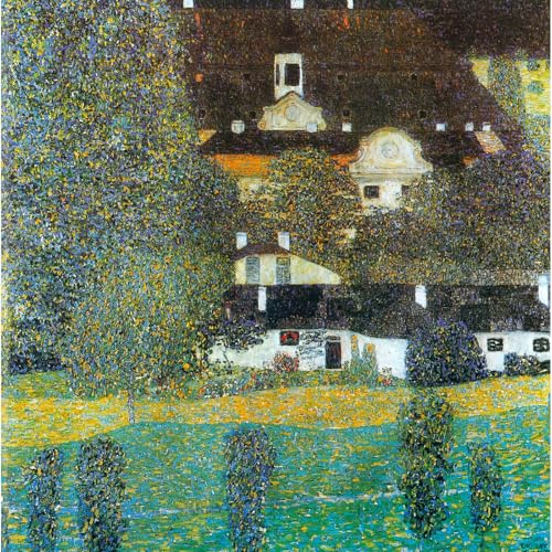 Impression giclée Chambre du château à Attersee II Klimt toile premium roulée
