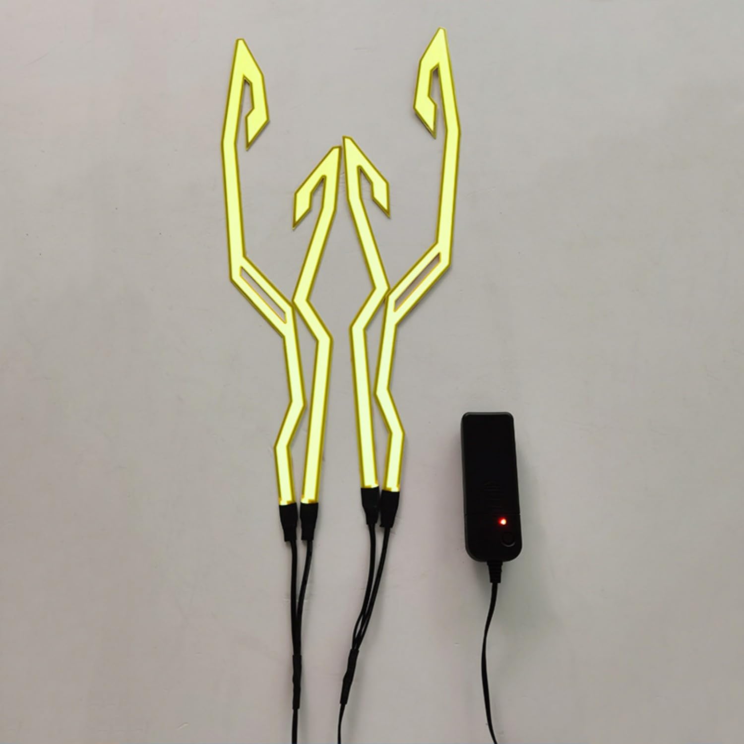 Motorcycle Helmet LED Light Strip, Helmet Riding LED Sticker, Night Riding Safety Signal Light (Yellow)