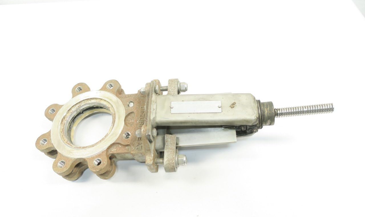 DEZURIK 9476653-A STAINLESS FLANGED 4IN KNIFE GATE VALVE D585510
