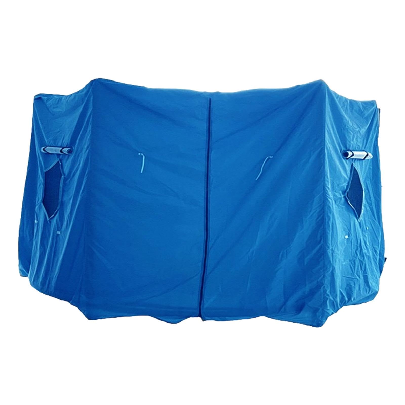 Fancyes Trampoline Tent, Trampoline Awning, Round Trampoline Shade Top Cover, Blue 12FT 8 Poles