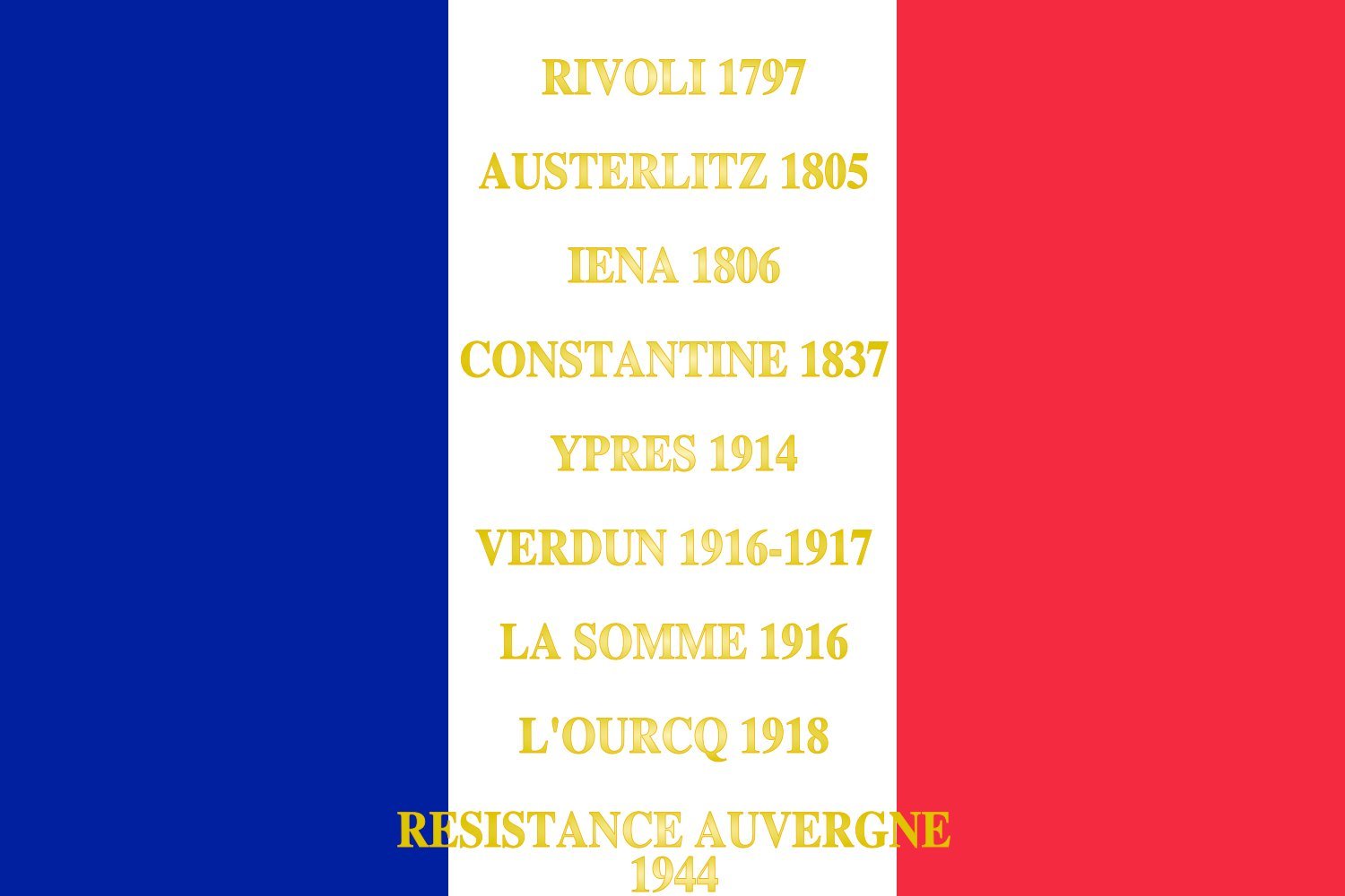Drapeau du 92e régiment d infanterie pour décoration intérieure et cérémonies