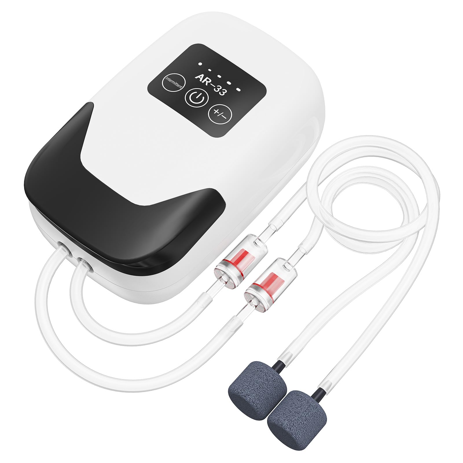 MoonOrange Aquarium Air Pump, Rechargeable Portable Oxygen Pump with Single/Dual Outlets, Quiet Aerator for Fish Tank up to 30/70 Gallon, Outdoor