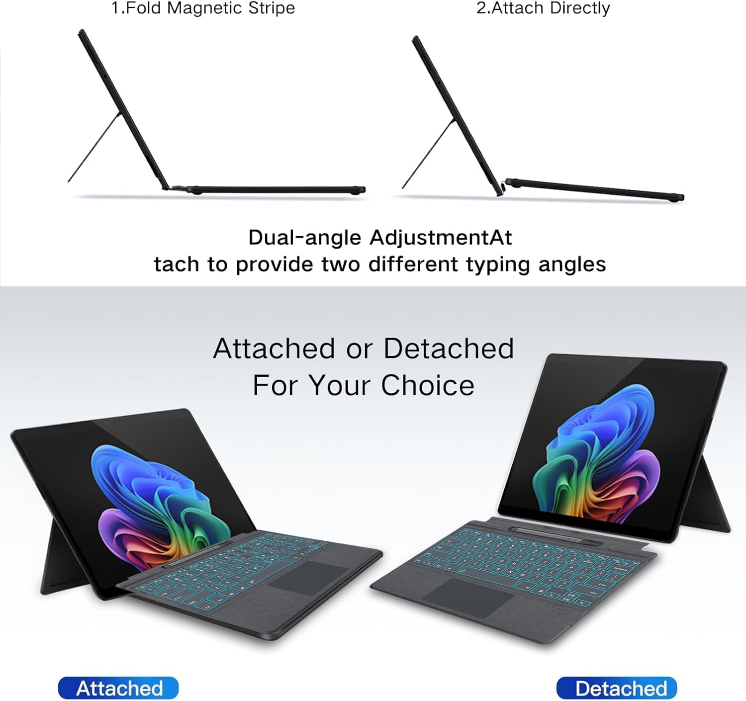 Surface pro4 キーボード、ペン付属 Surface Pro 13インチ フレックス キーボード（ペン収納付き/スリム